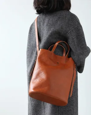 Stylish Leather Bucket Bag Large Tote Bag Shopper Barrel Bag Shoulder Bag Purse For Women cheap online