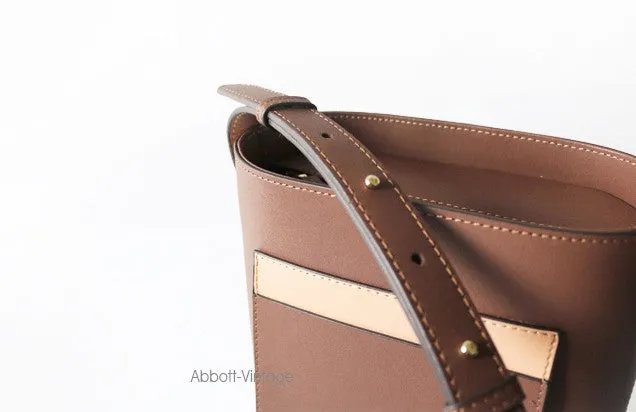Stylish Leather Green Coffee Womens Bucket Purse Crossbody Bag Barrel Shoulder Bag for Women