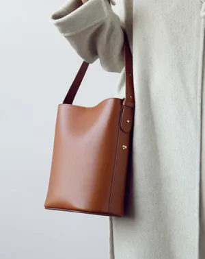Stylish LEATHER WOMEN Bucket Handbag Barrel SHOULDER BAG Crossbody Purse FOR WOMEN cheap online