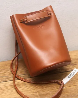 Stylish LEATHER WOMEN Bucket SHOULDER BAG Barrel Crossbody Purses FOR WOMEN cheap online