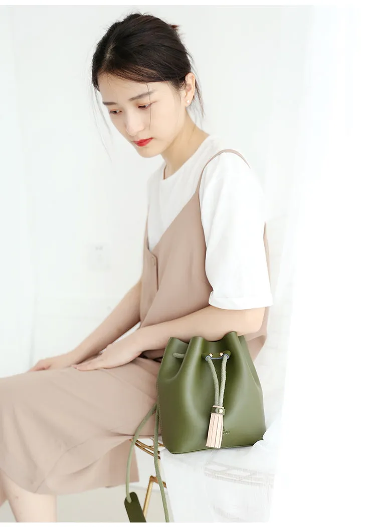 Stylish WOMENs Bucket Bag Purse LEATHER SHOULDER BAGs FOR WOMEN