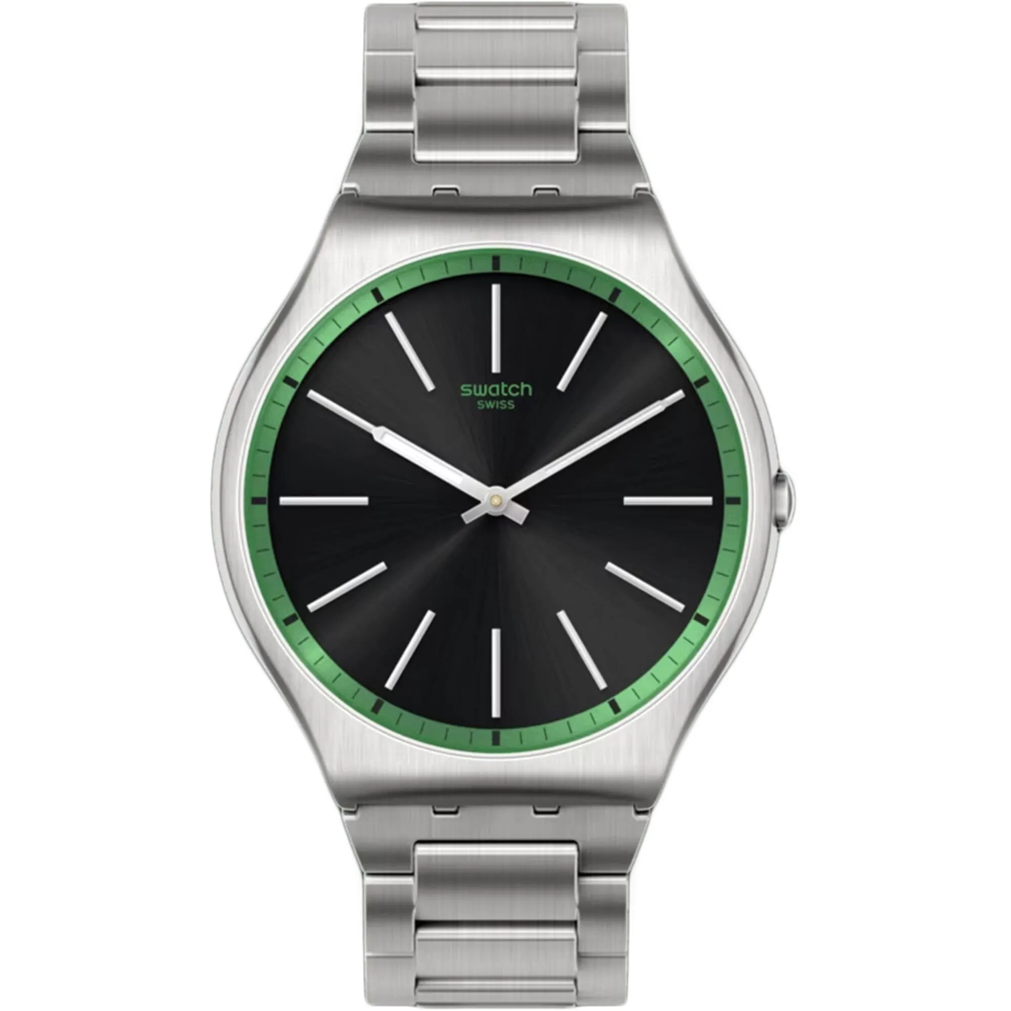 Swatch Men's Watch - The May Quartz Black Dial Stainless Steel Bracelet | SSO7S128G Luxury Quartz Watch Quartz Watch Sale