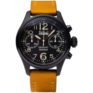 Szanto Men's Chronograph Watch - Desert Sands Black Dial Tan Leather Strap | SZ 4551 Luxury Quartz Watch Quartz Watch Sale