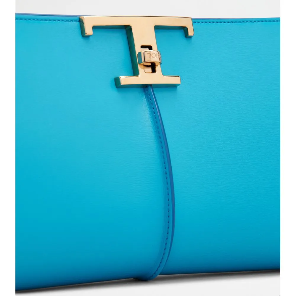 T Timeless Clutch Bag in Leather Small