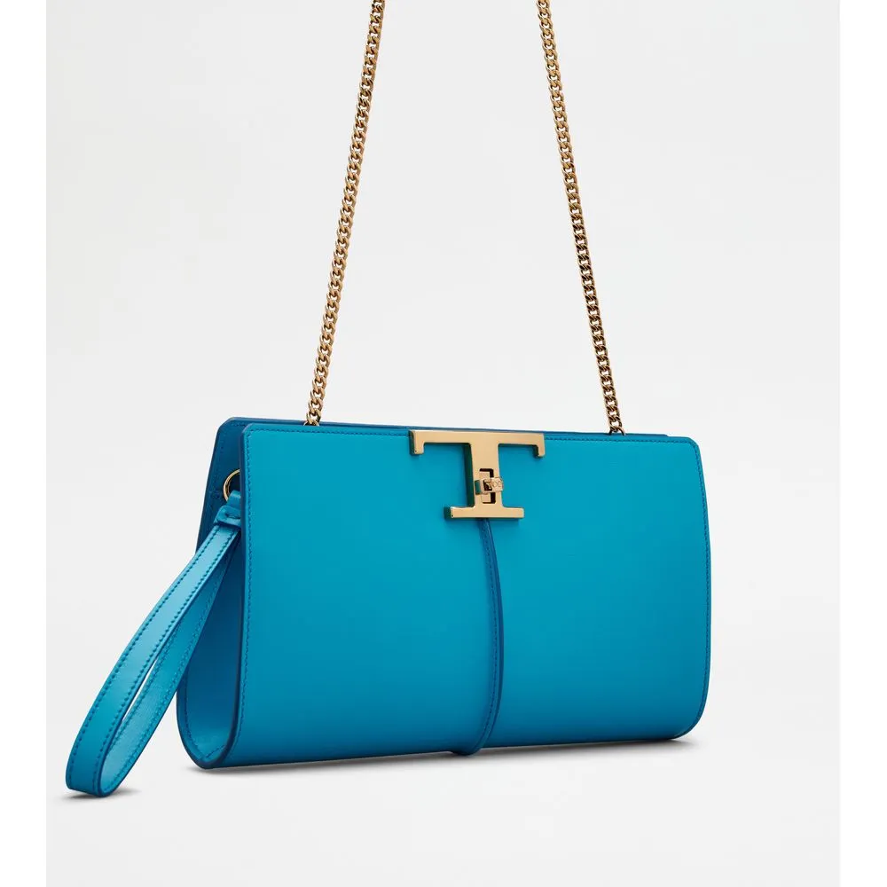 T Timeless Clutch Bag in Leather Small