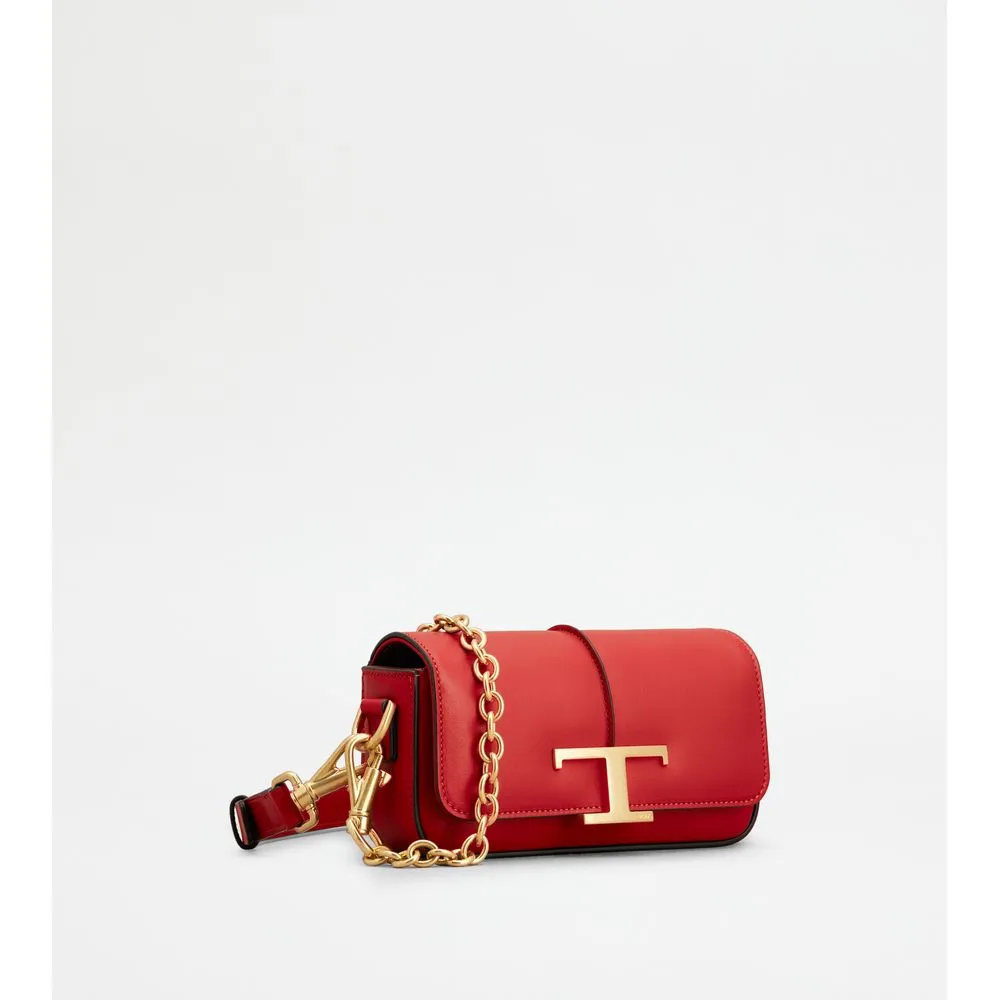 T Timeless Crossbody Bag in Leather Mini