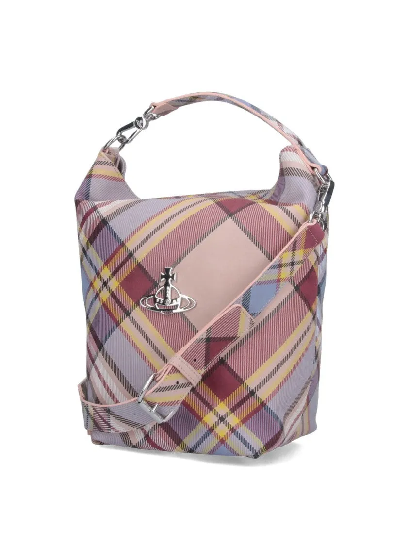 Tartan Logo Bucket Bag ?C Multicolor