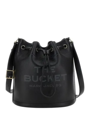 Textured Leather Bucket Bag With Drawstring Closure stylish bucket bags