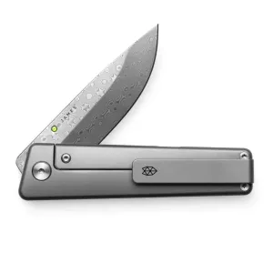 The Chapter 2 | Titanium   Damasteel SMALL DEFECT SALE camp knife set discount folding camp knife survival knife for camping