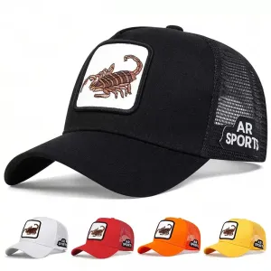 The Scorpion Classic Trucker Cap boater hat with bow in beach sunlight