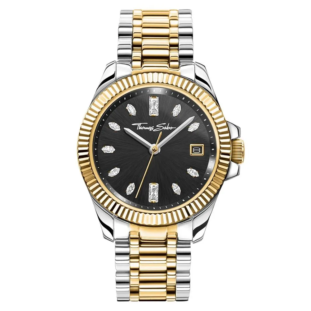 Thomas Sabo Divine Stainless Steel Black Dial Womens Watch,quartz watch, quartz watches for men, quartz watches for women, best quartz watch, minimalist quartz watch, luxury quartz watch, waterproof quartz watch,analog quartz watch, digital quartz watch,af