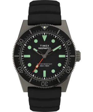 Timex Deepwater Reef 200M 41mm Black Rubber Strap Watch TW2W74700,quartz watch, quartz watches for men, quartz watches for women, best quartz watch, minimalist quartz watch, luxury quartz watch, waterproof quartz watch,analog quartz watch, digital quartz w
