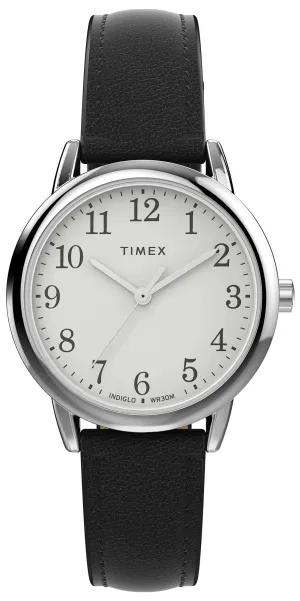 Timex Easy Reader Classic Black Leather Strap Watch TW2W32500 