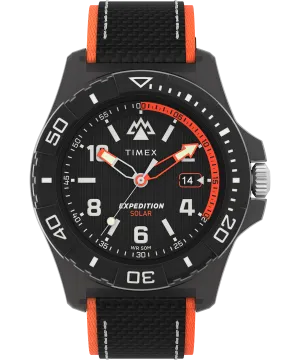 Timex Expedition 46mm Black Dial Fabric Strap Watch TW2V66100 