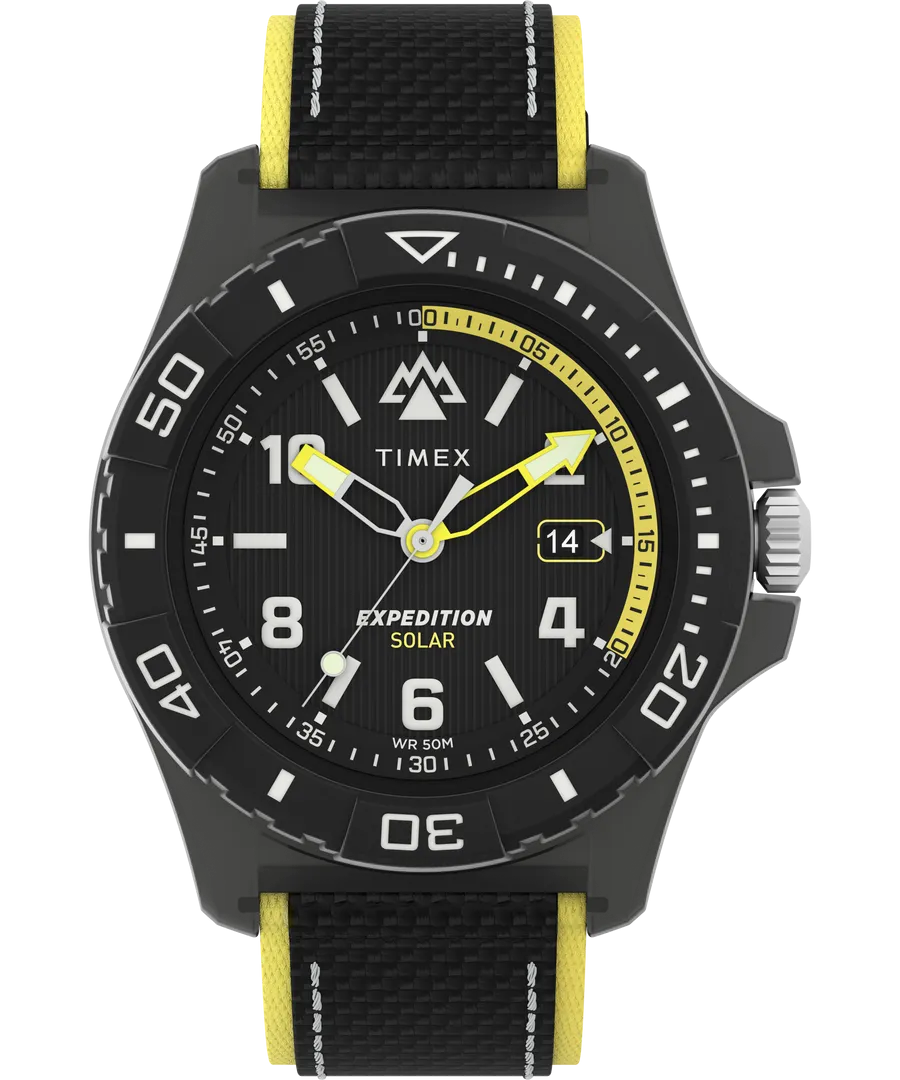 Timex Expedition 46mm Black Dial Fabric Strap Watch TW2V66200 