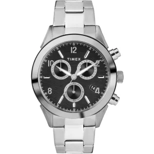 Timex Men's Chronograph Watch - Torrington Silver Tone Case Bracelet | TW2R91000VQ Luxury Quartz Watch Quartz Watch Sale