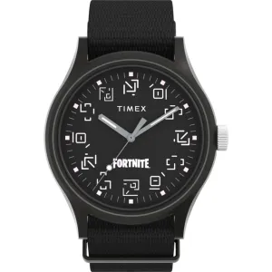 Timex Men's Watch - MK1 Fortnite Aluminum Case Black Dial Fabric Strap | TW2W97000 Luxury Quartz Watch Quartz Watch Sale
