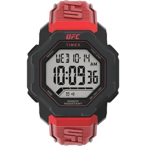 Timex Men's Watch - UFC Knockout Chrono Grey Digital Dial Red Resin Strap | TW2V88200 Luxury Quartz Watch Quartz Watch Sale