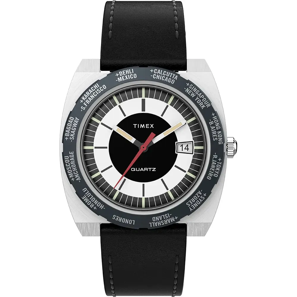 Timex Q World Time Ring Reissue Quartz Watch TW2V69500 
