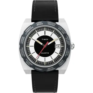 Timex Q World Time Ring Reissue Quartz Watch TW2V69500 
