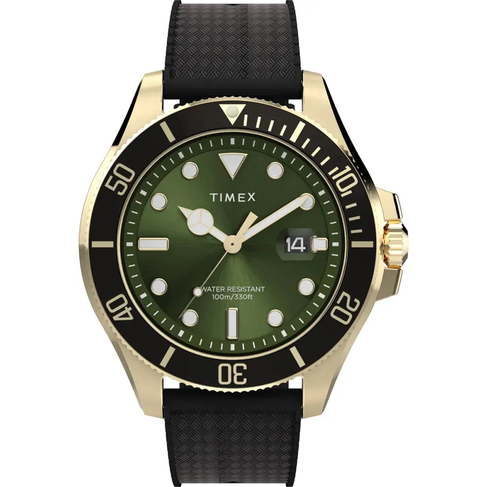 Timex TW2Y05300 Harborside Green Dial Watch 