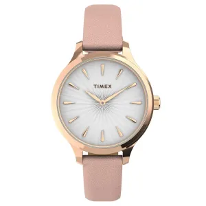 Timex Women's Quartz Watch - Peyton White Dial Genuine Leather Strap | TW2V06700VQ Luxury Quartz Watch Quartz Watch Sale