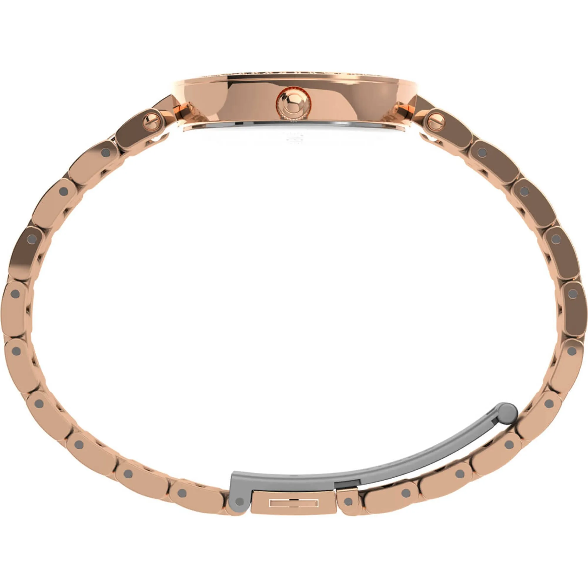Timex Women's Watch - Trend Crystal Bezel Blue Dial Rose Gold Bracelet | TW2V24600