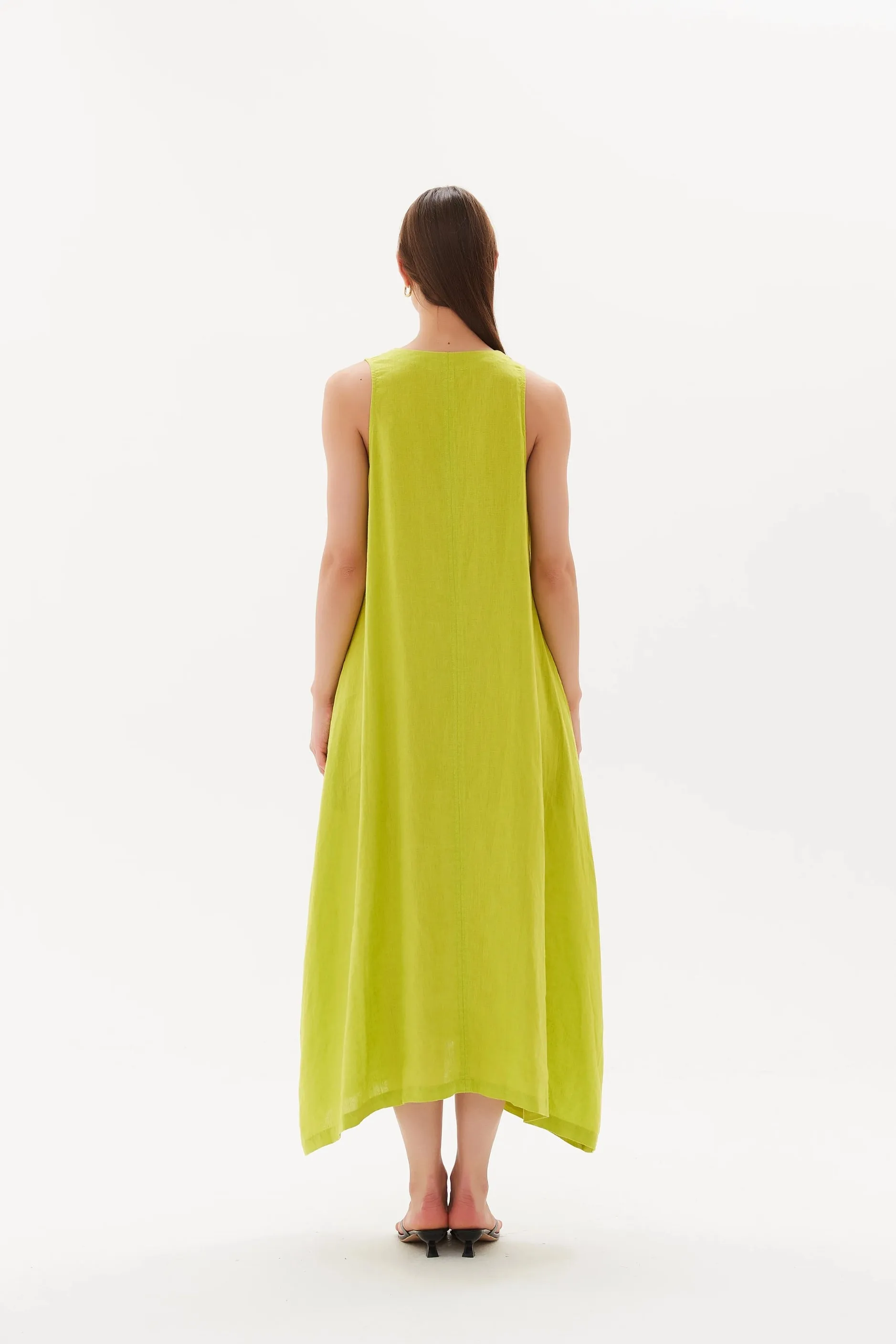 Tirelli - 23D3224 Easy Sleeveless Midi Dress