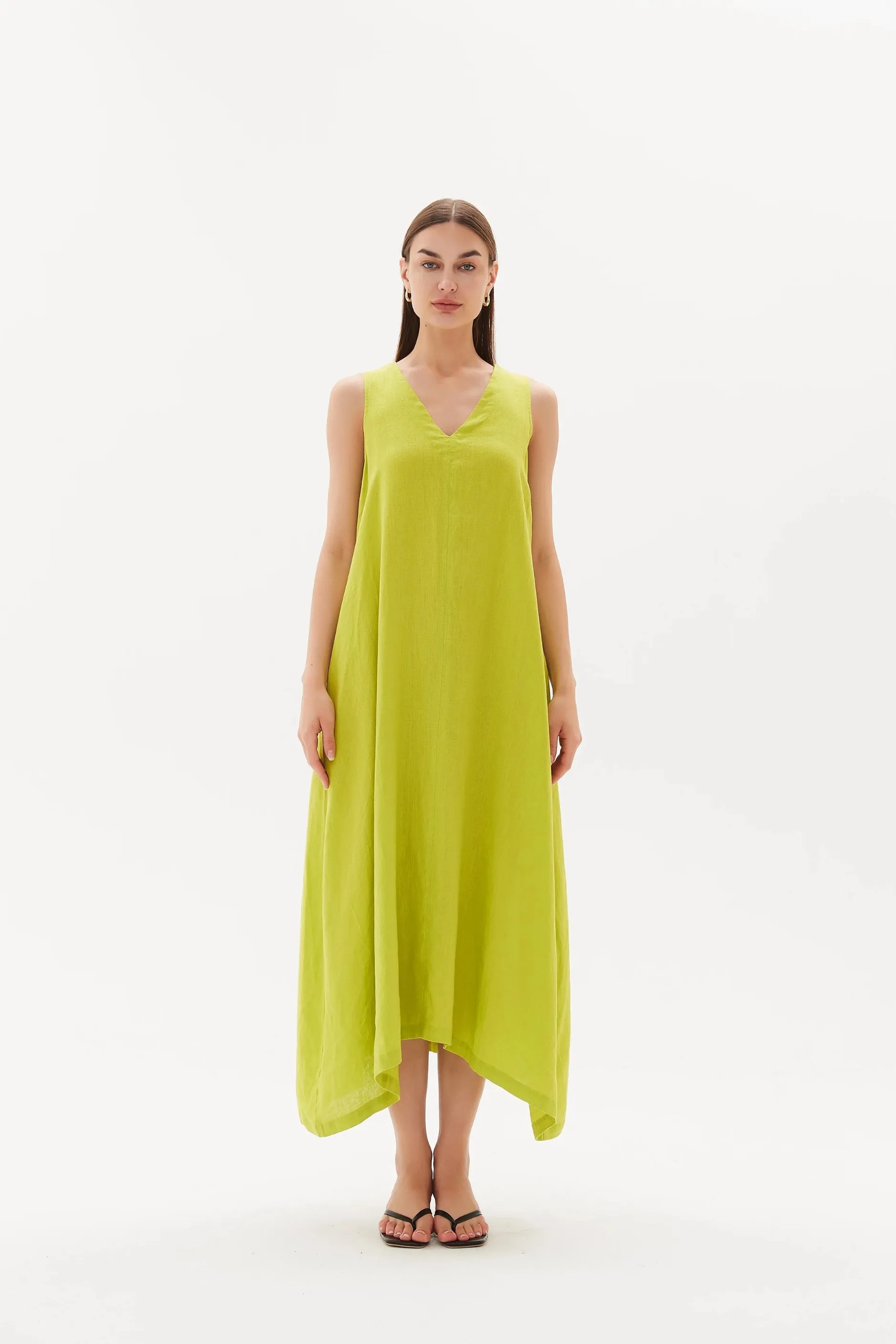 Tirelli - 23D3224 Easy Sleeveless Midi Dress