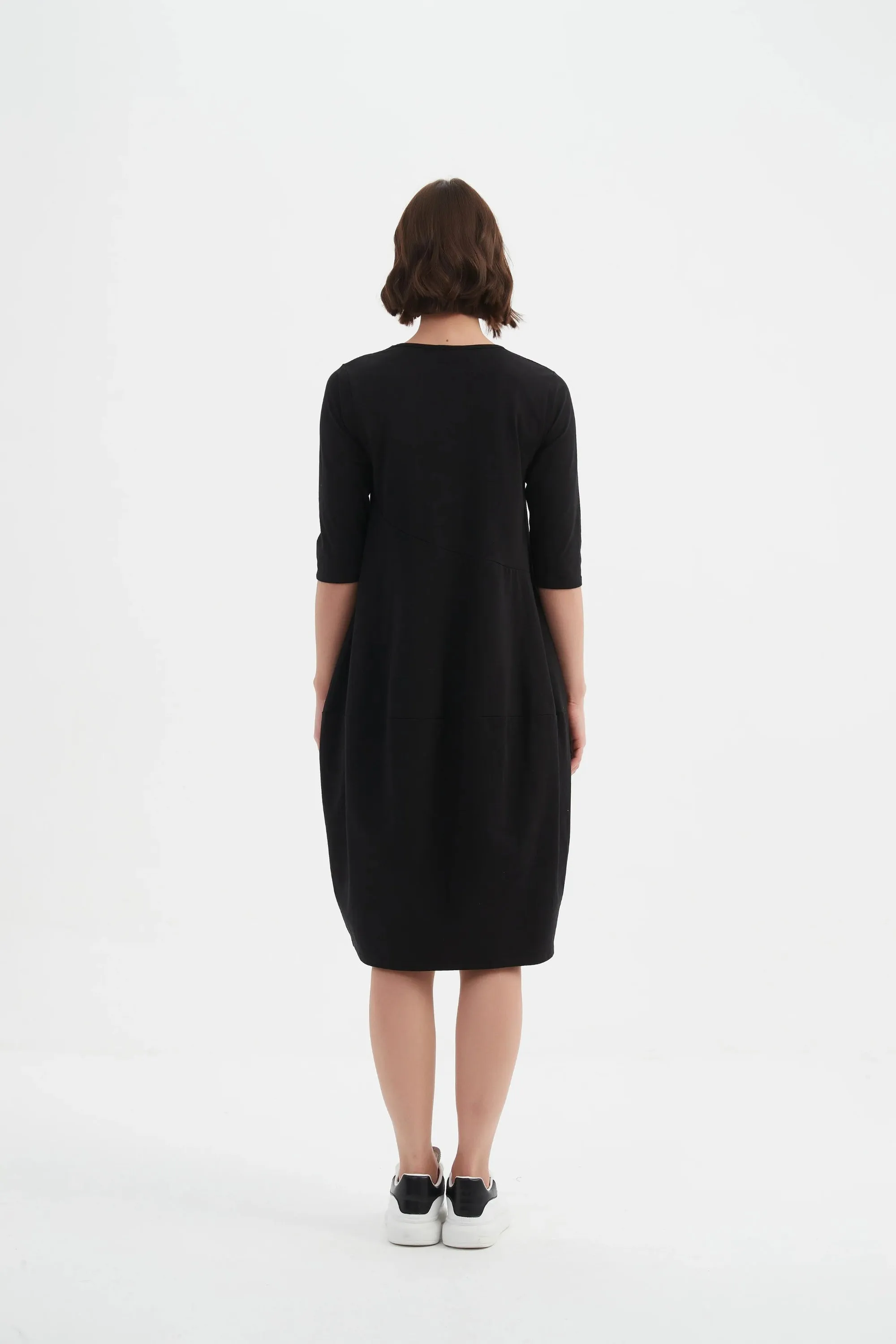Tirelli - 25D3611 Diagonal Seam Winter Dress