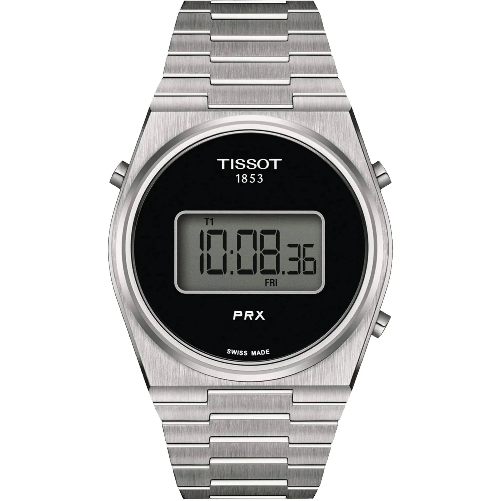 Tissot Men's Watch - PRX Digital Black Dial Steel Bracelet | T1374631105000 