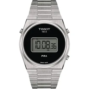 Tissot Men's Watch - PRX Digital Black Dial Steel Bracelet | T1374631105000 