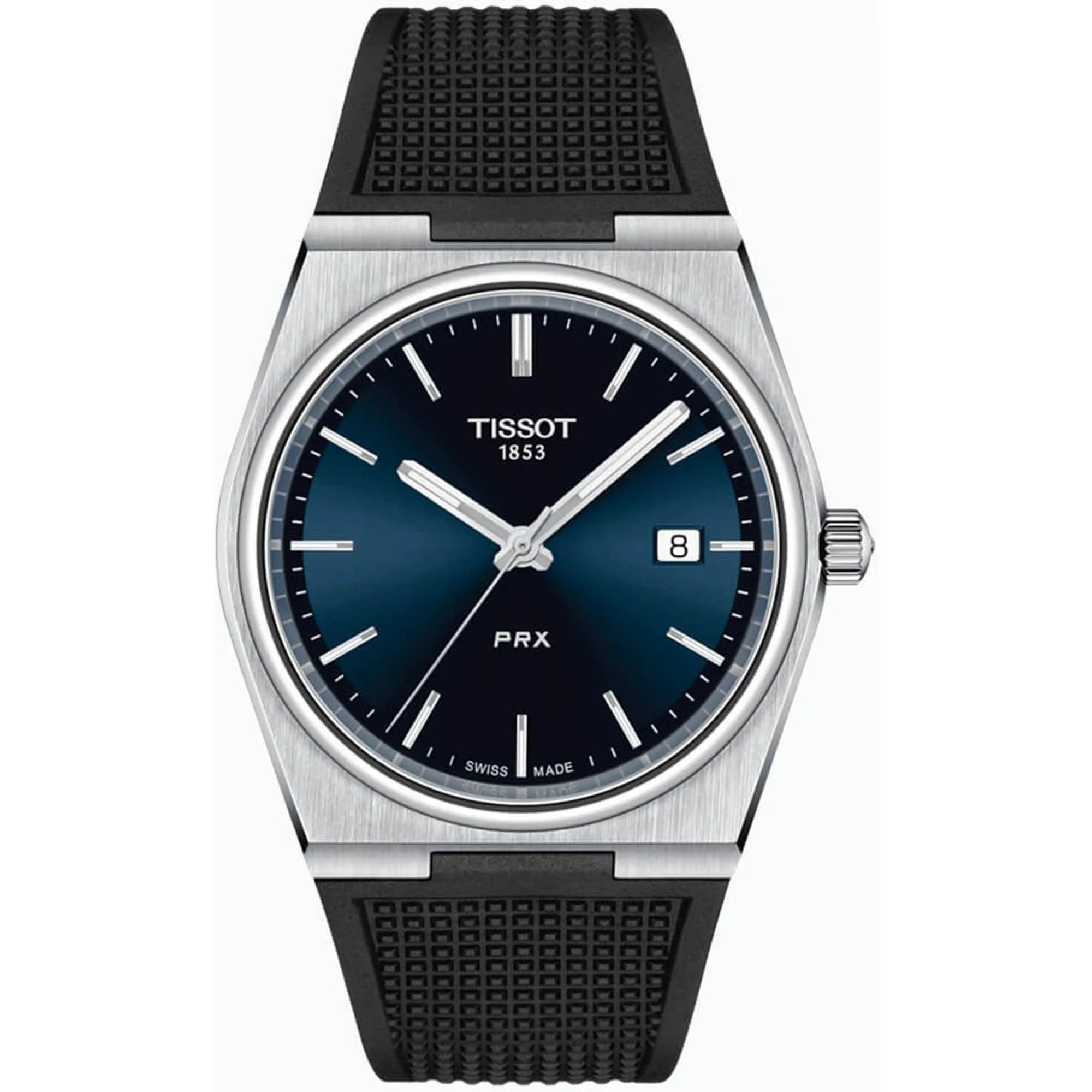Tissot Men's Watch - T-Classic PRX Quartz Blue Dial Rubber Strap | T1374101704100 