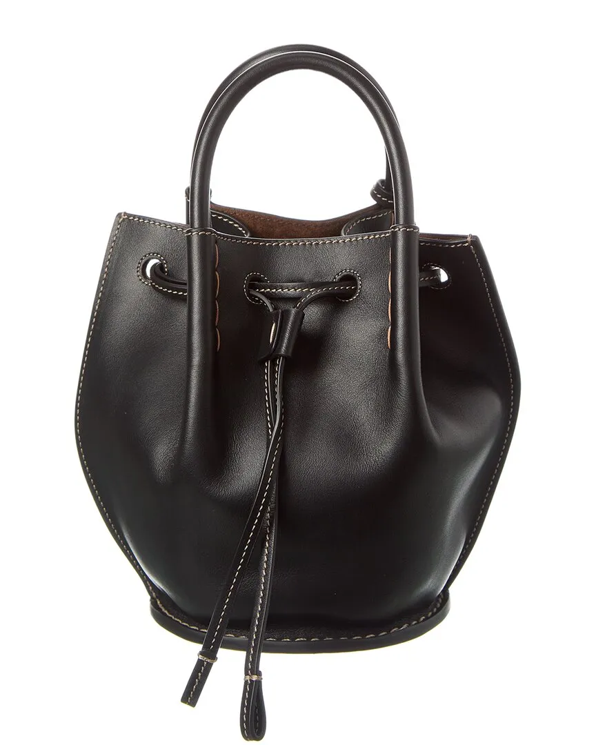 TOD??s Logo Mini Leather Bucket Bag
