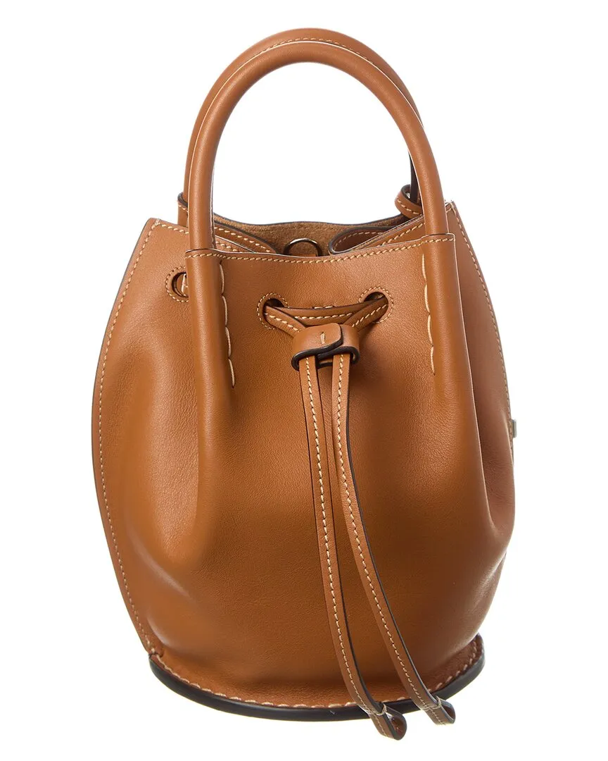 TOD??s Logo Mini Leather Bucket Bag