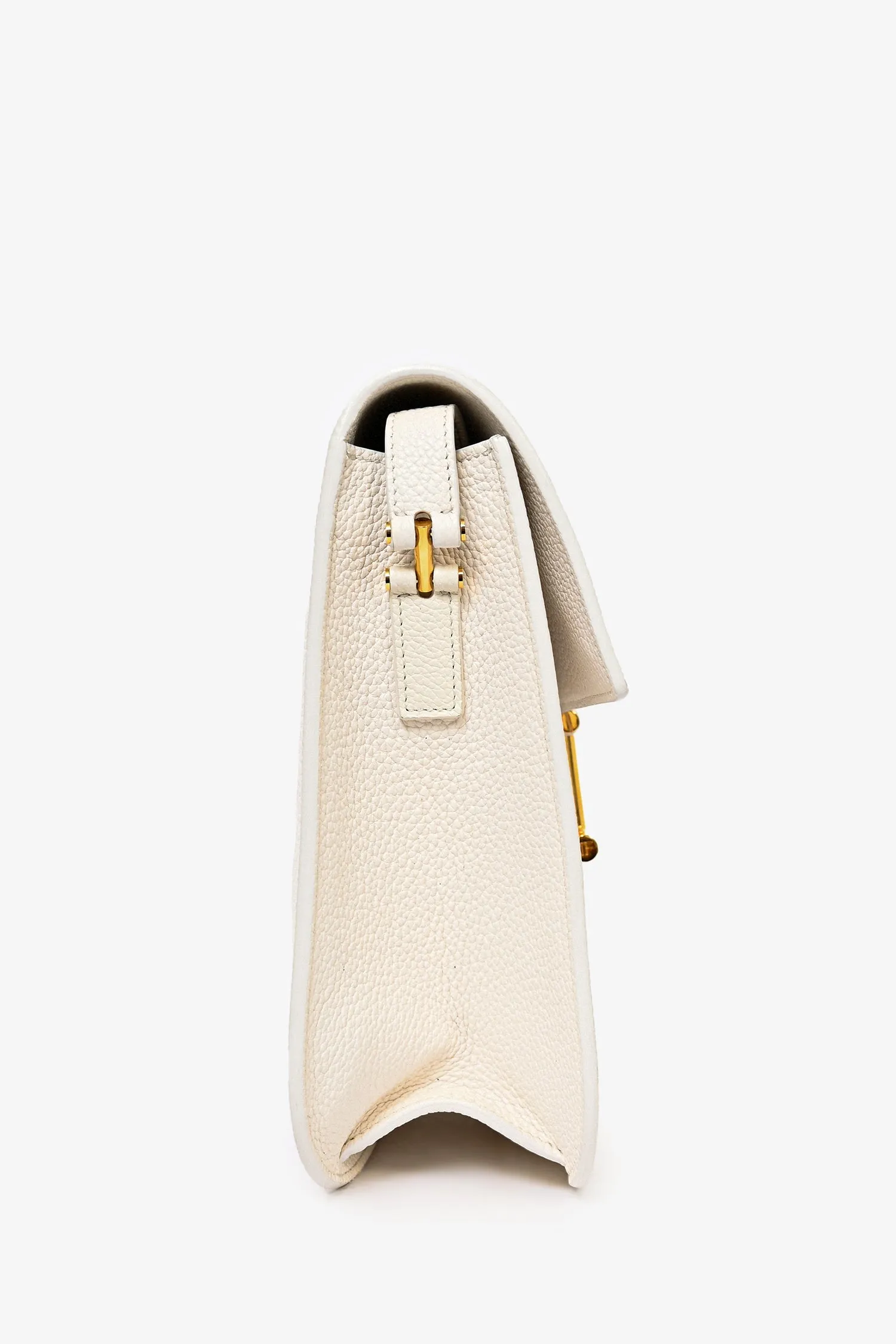 Tom Ford White Leather Large Crossbody Bag