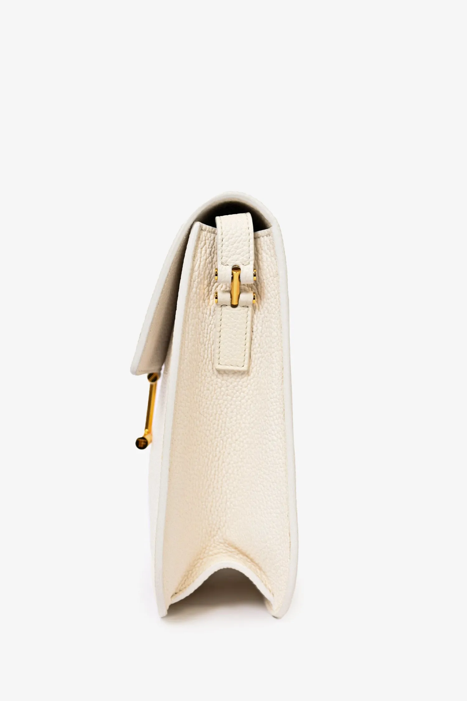 Tom Ford White Leather Large Crossbody Bag