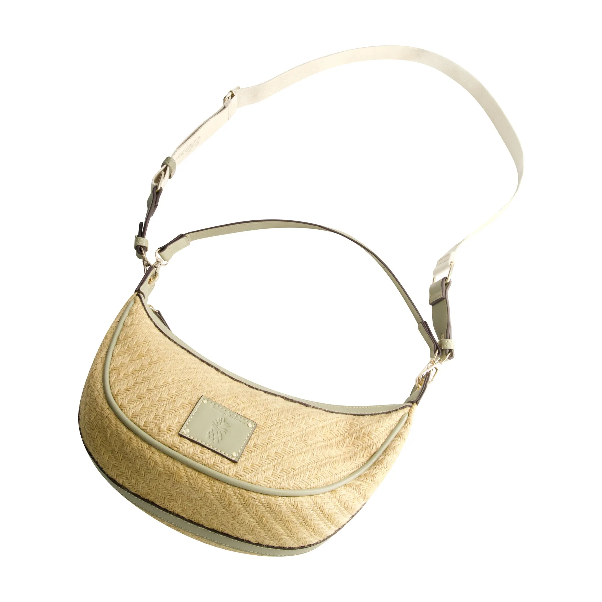 Tommy Bahama Raffia Crescent Hobo Bag