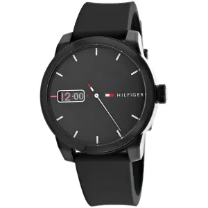 Tommy Hilfiger Men's Watch - Classic Quartz Black Dial Rubber Strap | 1791382 