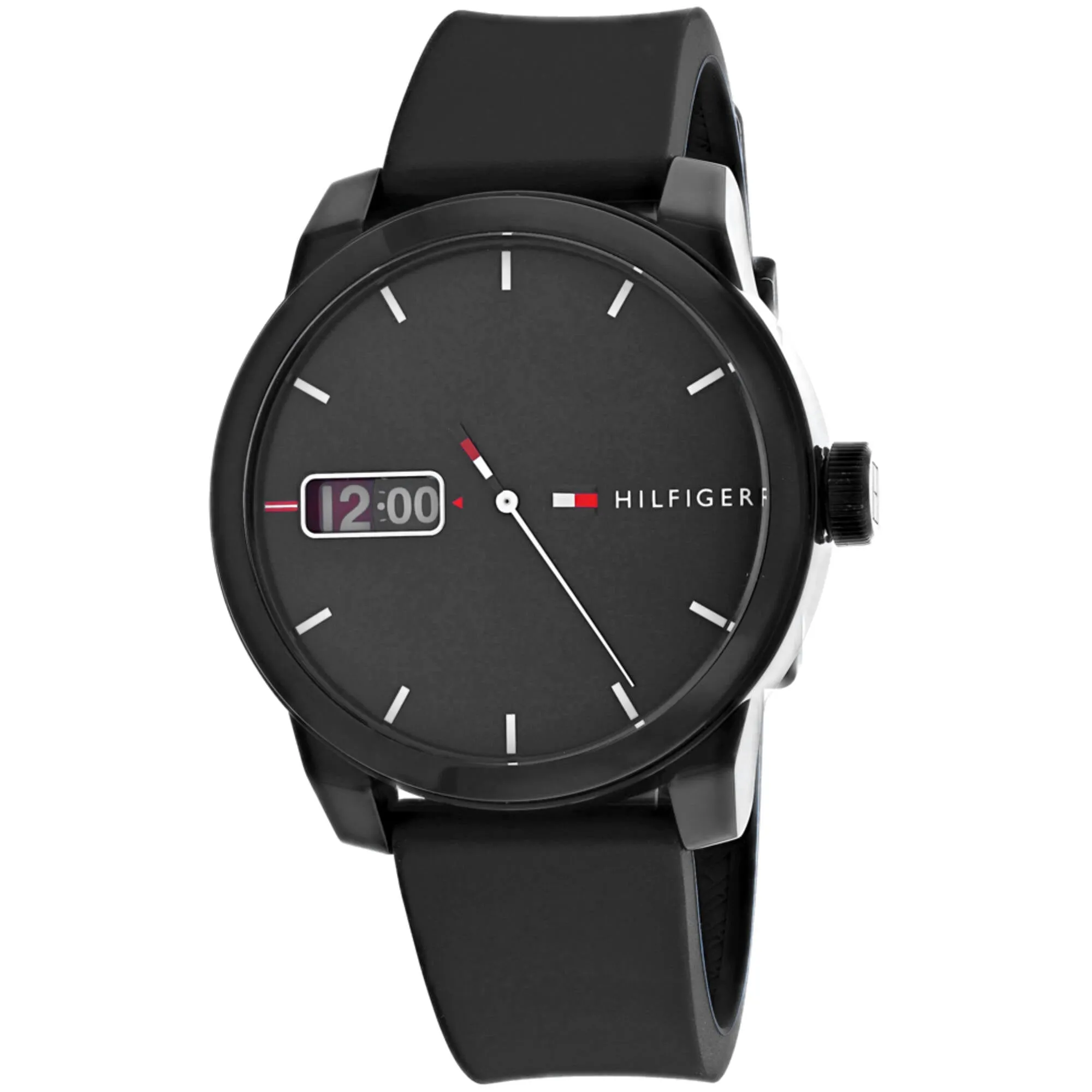 Tommy Hilfiger Men's Watch - Classic Quartz Black Dial Rubber Strap | 1791382 