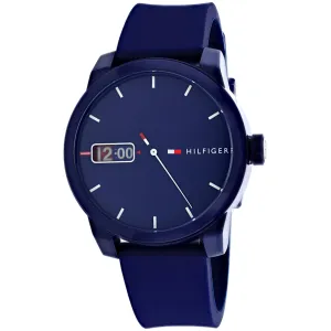 Tommy Hilfiger Men's Watch - Classic Quartz Blue Dial Rubber Strap | 1791381 