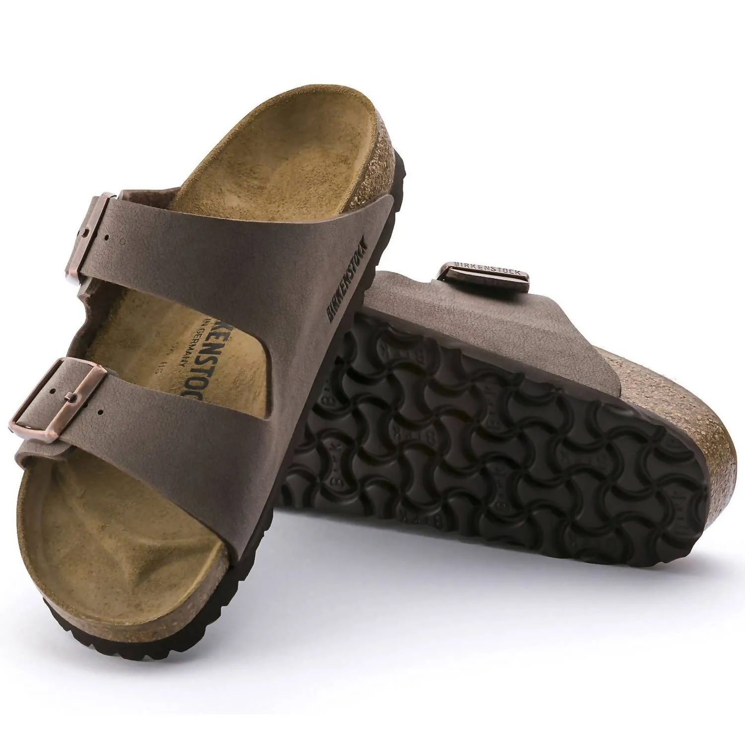 Sandale unisexe Arizona Birkibuc en couleur moka