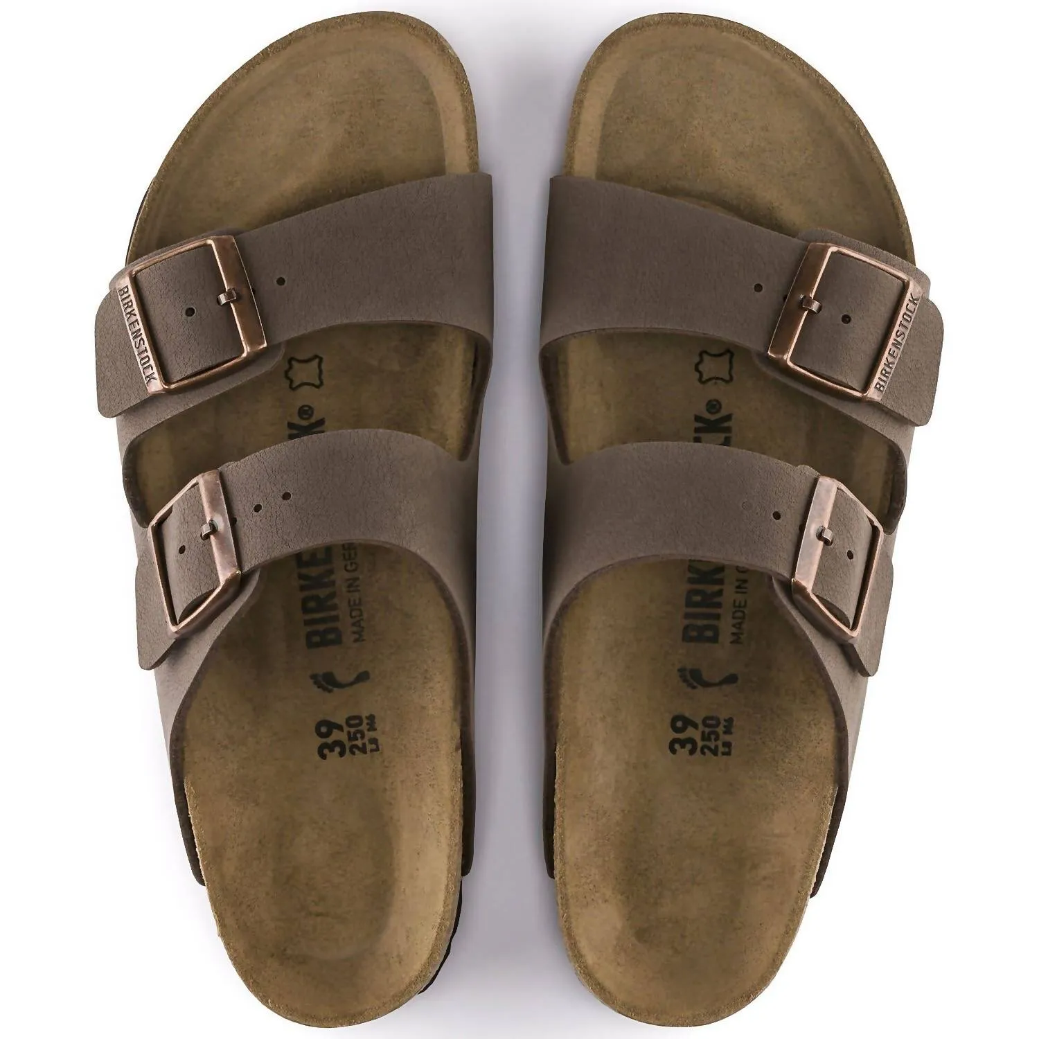 Sandale unisexe Arizona Birkibuc en couleur moka