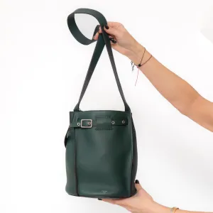 **UNUSED** Celine  Green Leather Bucket Bag handbags sale 80% off