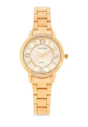 Valentino 20122199-GOLD DIAL Gold Stainless Steel Watch for Women Affordable casual watches Sporty casual watches Affordable luxury casual watches