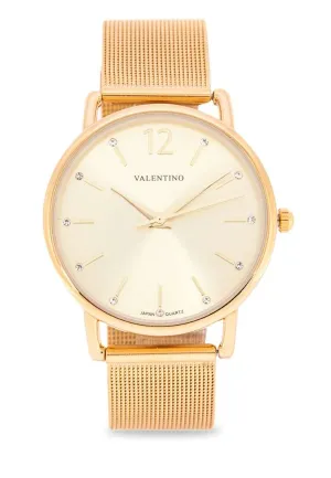 Valentino 20122227-GOLD DIAL Gold Watch for Women Affordable casual watches Sporty casual watches Affordable luxury casual watches