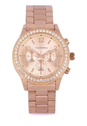 Valentino 20122245-ROSE DIAL Gold Watch for Women Affordable casual watches Sporty casual watches Affordable luxury casual watches