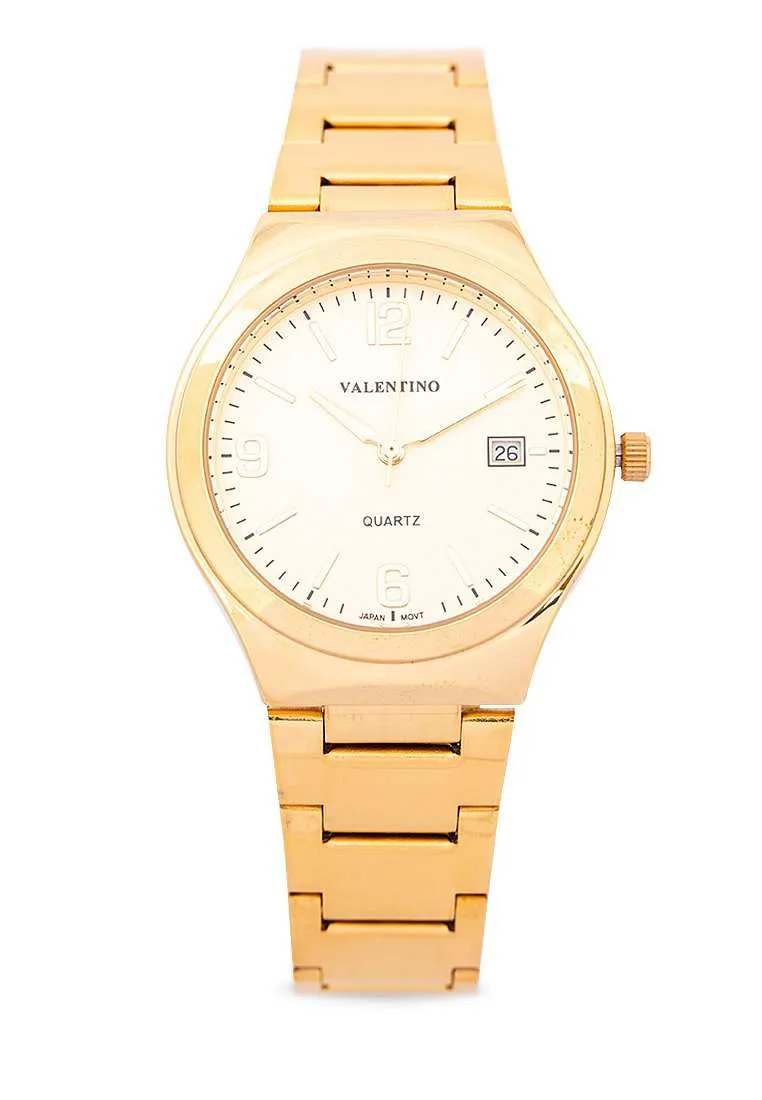 Valentino 20122264-GOLD DIAL - LINE Gold Stainless Watch for Men Affordable casual watches Sporty casual watches Affordable luxury casual watches