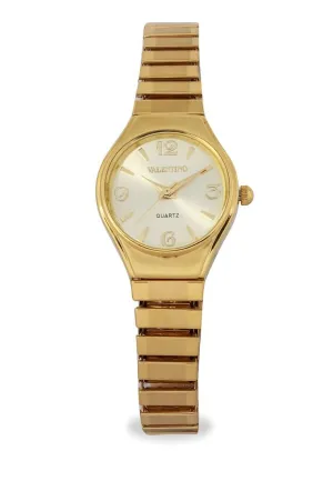 Valentino 20122279-GOLD DIAL Stainless Steel Watch for Women Affordable casual watches Sporty casual watches Affordable luxury casual watches