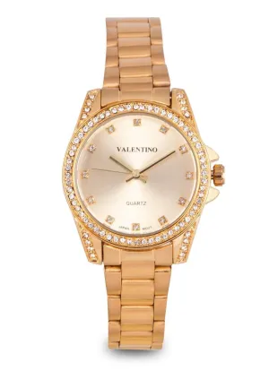 Valentino 20122289-GOLD DIAL Gold Stainless Steel Watch for Women Affordable casual watches Sporty casual watches Affordable luxury casual watches